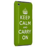 keep calm and carry on Original Barely There iPod Covers