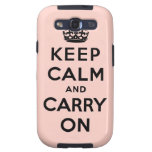 keep calm and carry on Original Samsung Galaxy S3 Covers