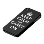 keep calm and carry on Original Case-mate Iphone 4 Case