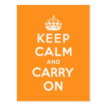keep calm and carry on Original Post Cards