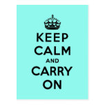 keep calm and carry on Original Postcards