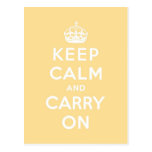 keep calm and carry on Original Postcards