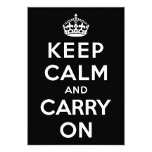 Keep Calm and Carry On Personalized Invite