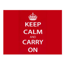 Keep Calm and Carry On Post Cards