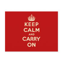 Keep Calm And Carry On Post Cards