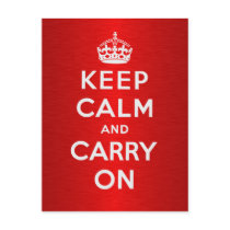 Keep Calm And Carry On Postcards