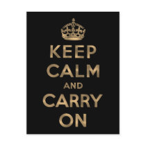Keep Calm And Carry On Postcards