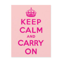 Keep Calm And Carry On Post Card
