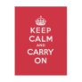 Keep Calm And Carry On Post Card