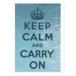 Keep Calm And Carry On Postcards