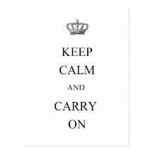 Keep Calm and Carry On Postcards