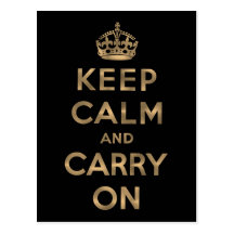 Keep Calm And Carry On Postcards