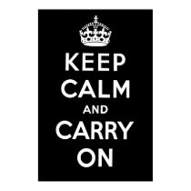Keep Calm and Carry On Poster - Black posters