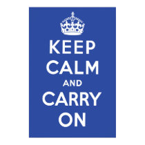 Keep Calm and Carry On Poster - Dark Blue posters
