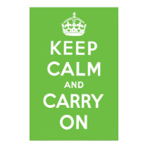 Keep Calm and Carry On Poster - Green posters