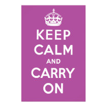 Keep Calm and Carry On Poster - Purple posters