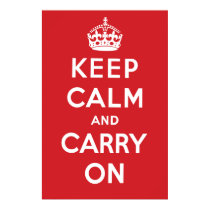 Keep Calm and Carry On Poster - Red posters