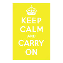Keep Calm and Carry On Poster - Yellow posters