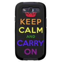 keep calm and carry on Rainbow flag Samsung Galaxy S3 Case