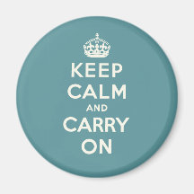 Keep Calm And Carry On Refrigerator Magnet