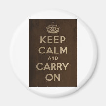 Keep Calm And Carry On Refrigerator Magnet