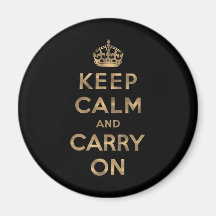 Keep Calm And Carry On Refrigerator Magnet