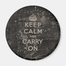 Keep Calm And Carry On Refrigerator Magnet