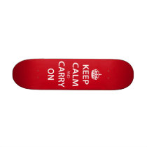 Keep Calm And Carry On Skateboard Mini