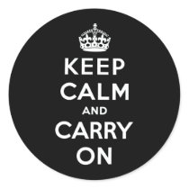 Keep Calm And Carry On Sticker