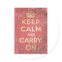 Keep Calm And Carry On Sticker