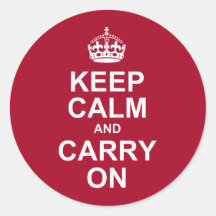 keep calm and carry on sticker