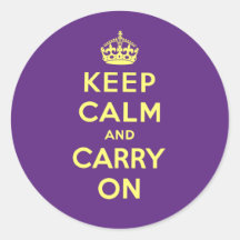 Keep Calm And Carry On Sticker