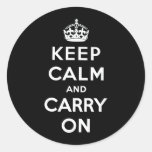 Keep Calm And Carry On Sticker