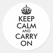 Keep Calm and Carry On Sticker