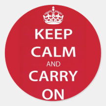 Keep Calm and Carry On Sticker