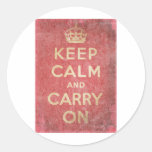 Keep Calm And Carry On Sticker