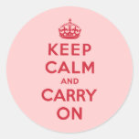 Keep Calm And Carry On Sticker