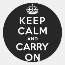 Keep Calm and Carry On Stickers