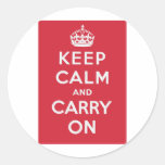 Keep Calm And Carry On Stickers