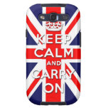 keep calm and carry on Union Jack flag Samsung Galaxy S3 Covers