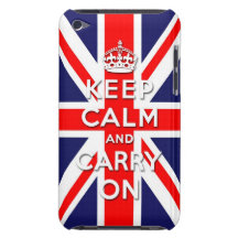 keep calm and carry on  Union Jack flag Barely There iPod Cover