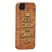 keep calm and carry on vintage cardboard Case-Mate iPhone 4 case