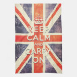 keep calm and carry on vintage Union Jack flag Towels