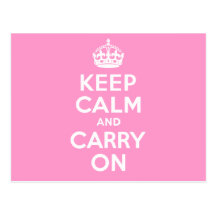 Keep Calm And Carry On. White. Best Price! Postcard