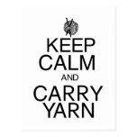 Keep Calm and Carry Yarn Post Cards
