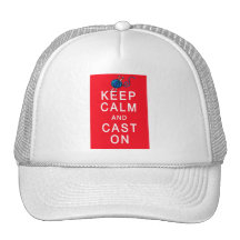 Keep Calm and Cast On Knitting Tshirt or Gift Mesh Hats