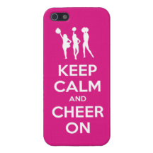 Keep Calm and Cheer On (hot pink) iPhone 5 Case