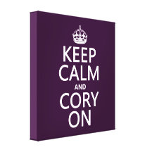 Keep Calm and Cory On (any background color) Canvas Print