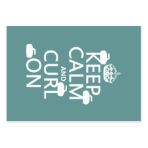 Keep Calm and Curl On (any colour) Business Cards