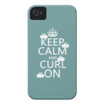 Keep Calm and Curl On (any colour) Case-Mate iPhone 4 Cases